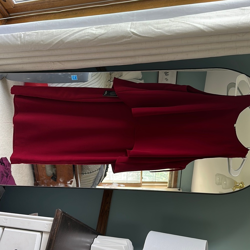 NWT The Limited brand wine colored dress with cape backing.